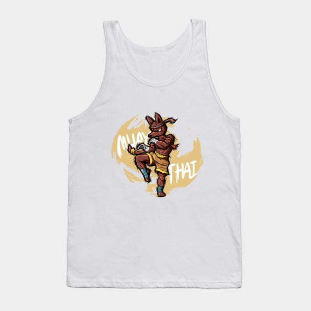 Muay Thai Stances or Muay Thai Boxing Pose Tank Top by The-BlackToteM